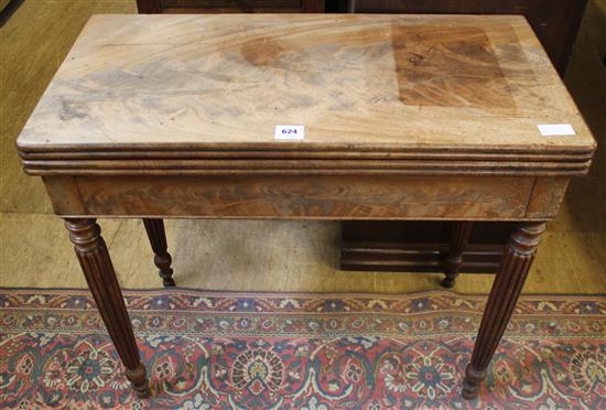 Regency mahogany card table